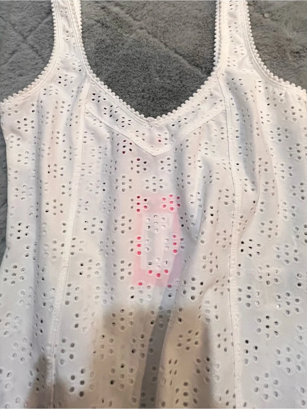 Edikted White Eyelet Corset Bodysuit Snap Closure NWT